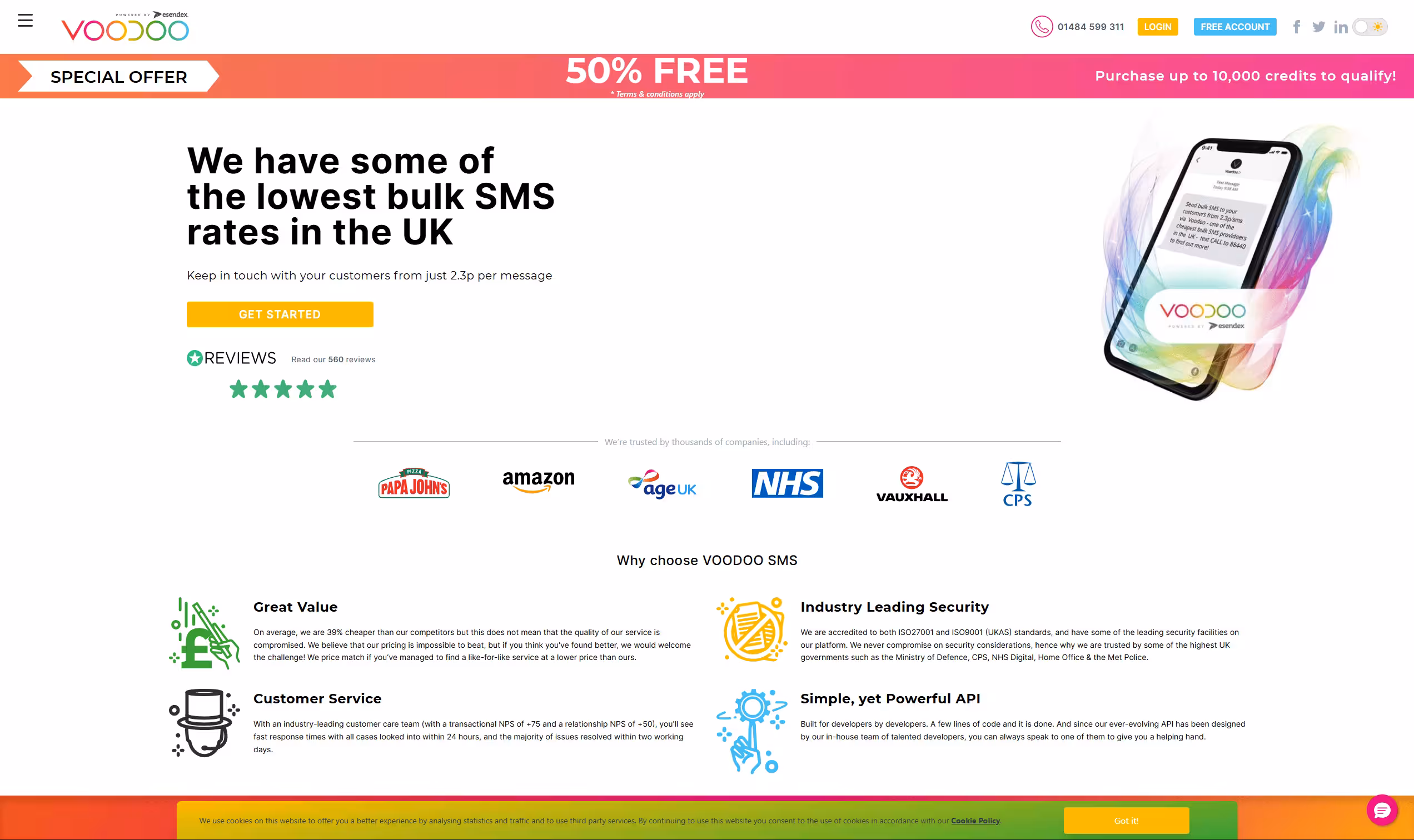 VoodooSMS project screenshot
